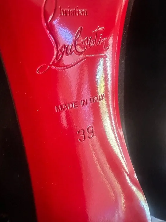 Christian Louboutin Black Suede Pointed-Toe Stiletto Pumps Kate 85 New In Box - Picture 9 of 12